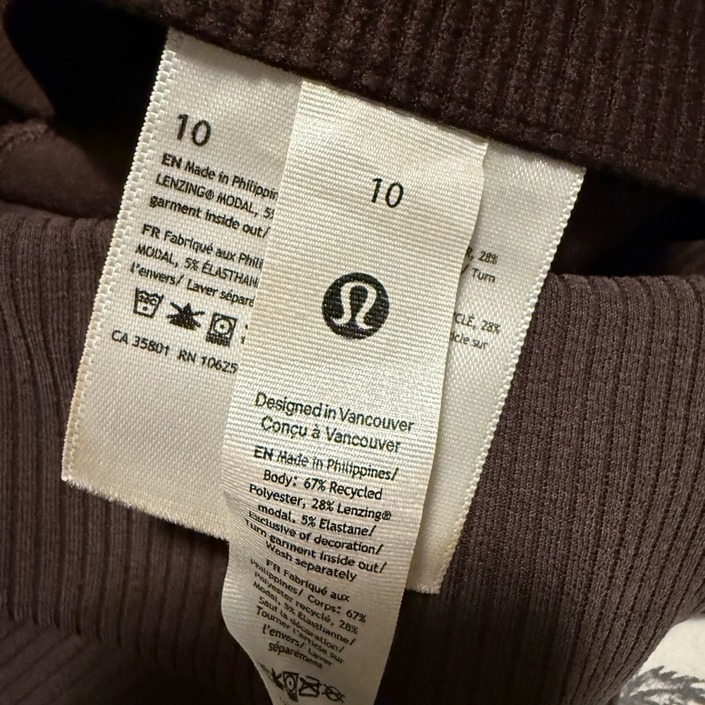 Lululemon Brown Ribbed Softstreme Flared Pant - Picture 10 of 10
